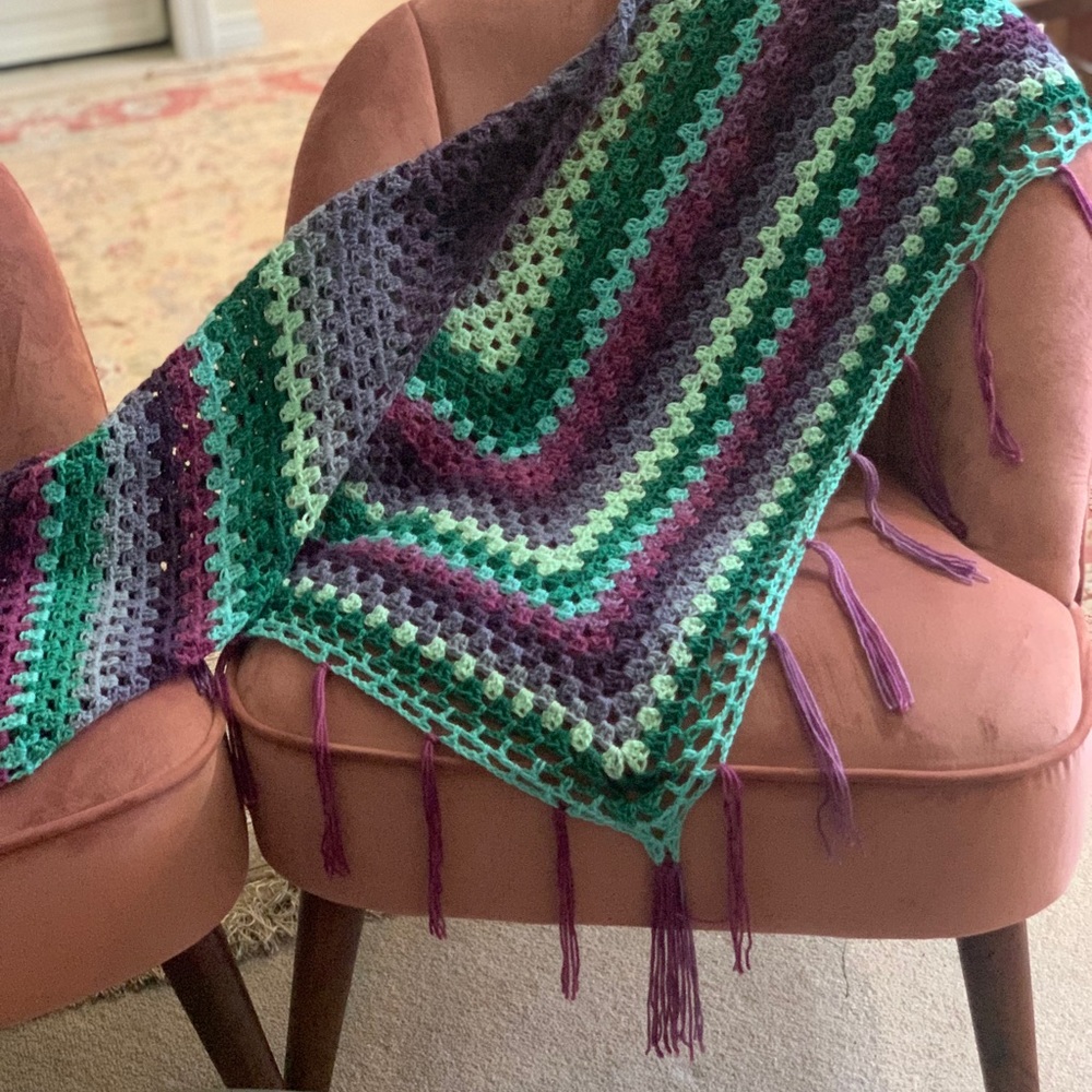 Handmade Crochet Granny Shawl